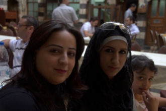 Two Women And One Girl In Beit Jabri